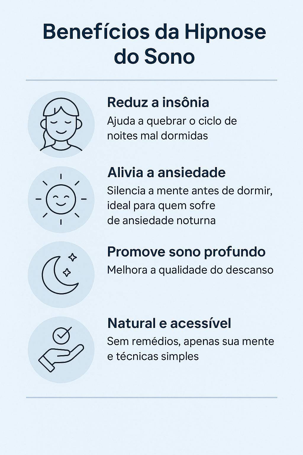 benefícios hipnose do sono